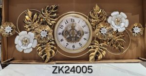 Gold white clock