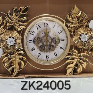 Gold white clock