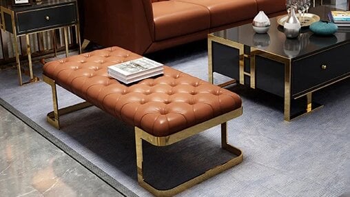 Tufted ss Bench