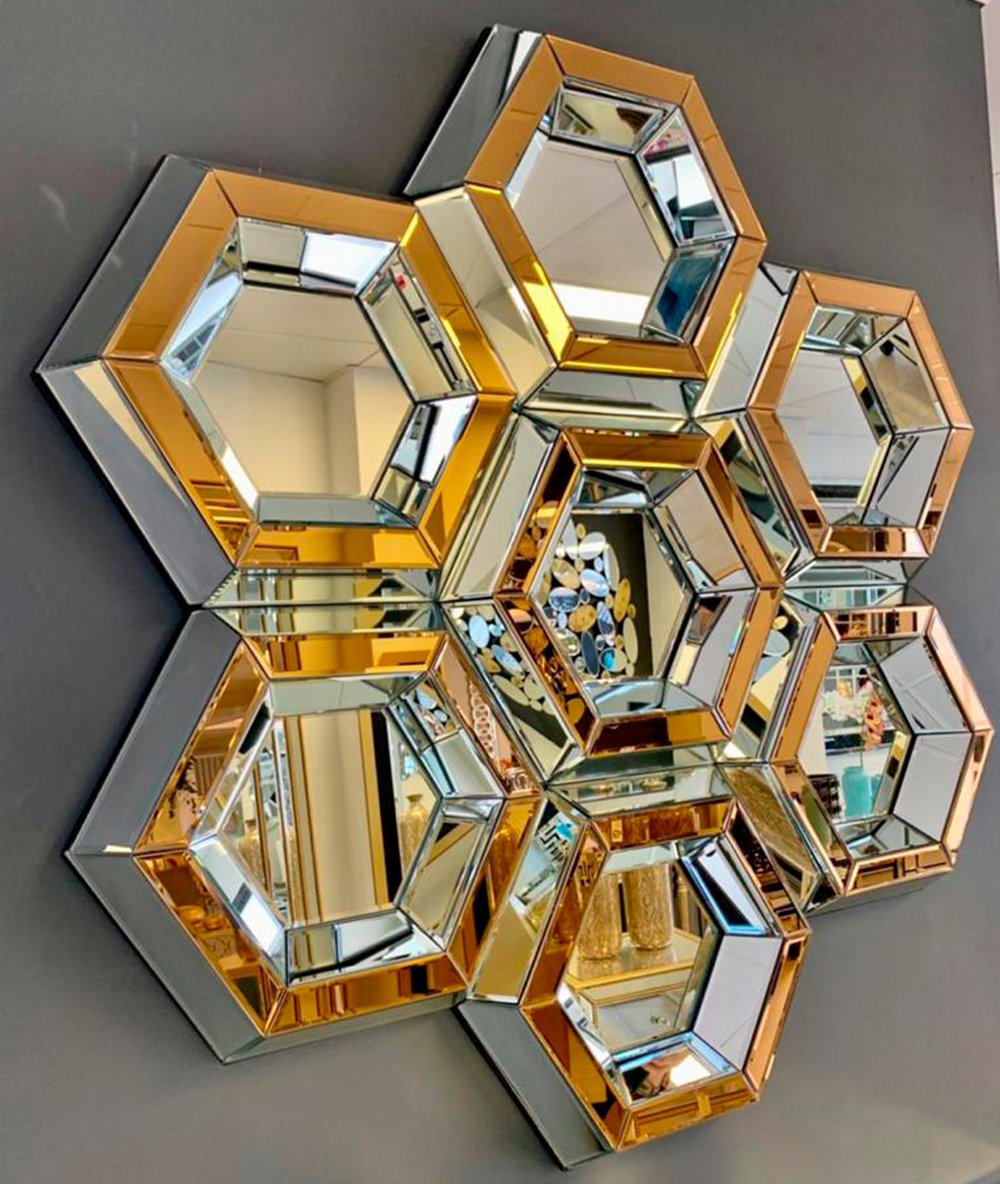 Hexagon Venetian Mirror