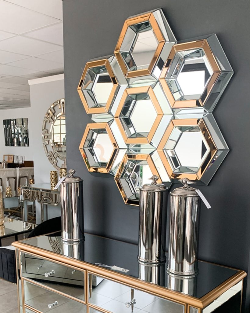 Hexagon Venetian Mirror