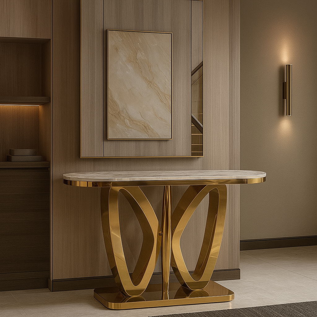 Infinity golden Console Table