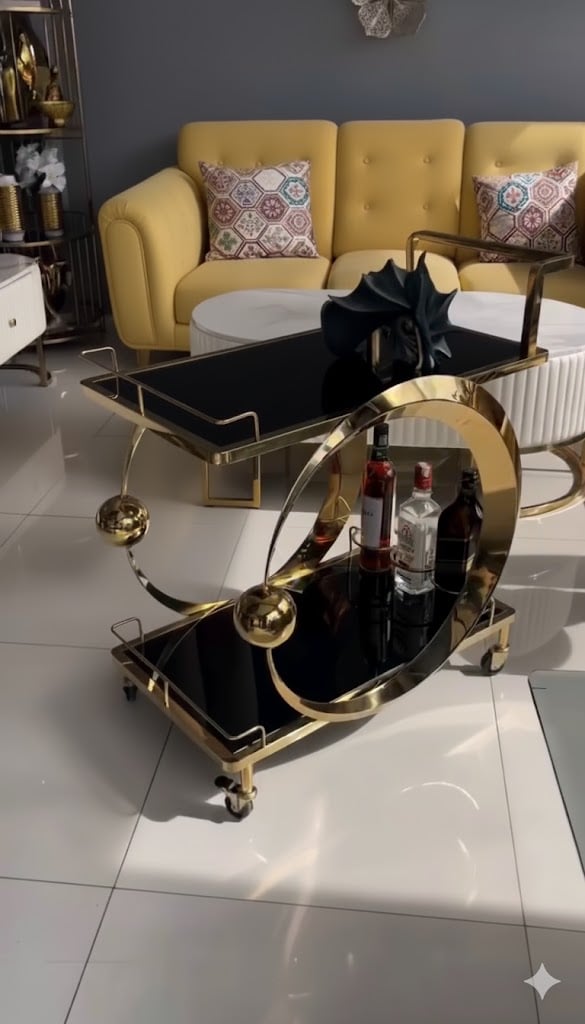 Food serving trolley
