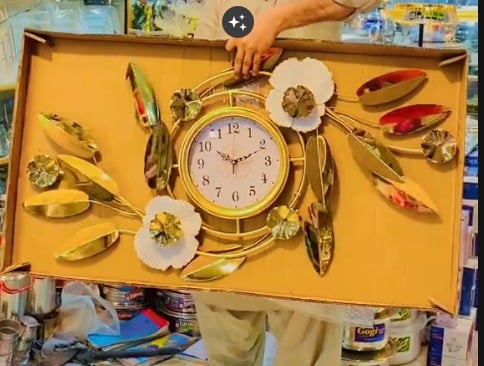 white gold flower clock 1 Gold white flower clock