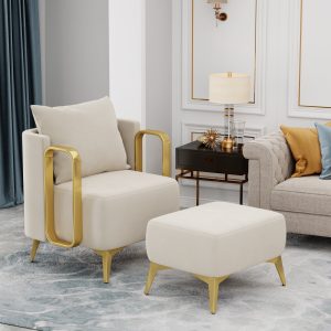 Accent chair ottoman combo