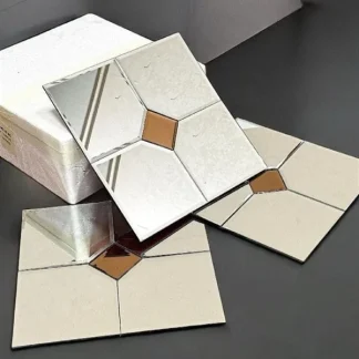 Silver diamond glass tile