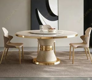 New round dining table set