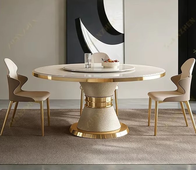 New round dining table set