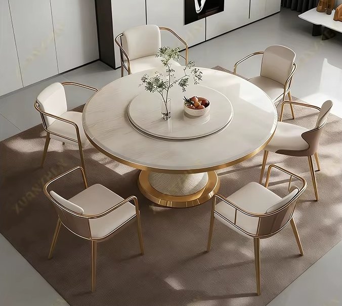 New round dining table set