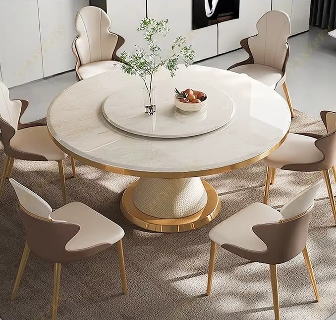 New round dining table set