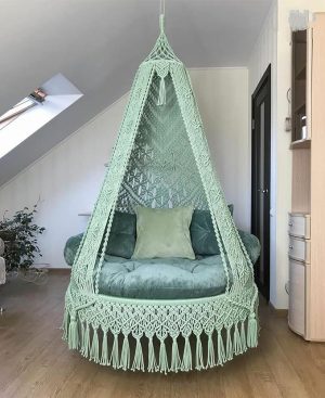 Teal Macrame swing