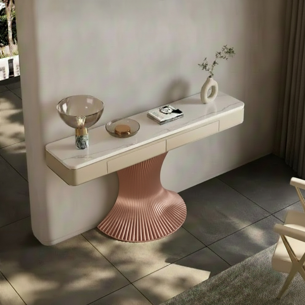Rose gold Console table 2 rose gold console table