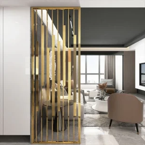 gold metal partition divider