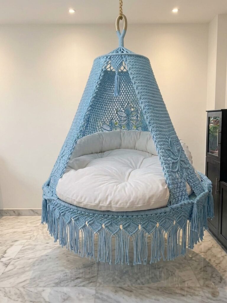 60 inch macrame swing