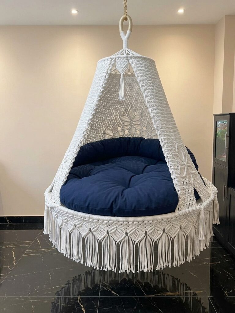 60 inch macrame swing