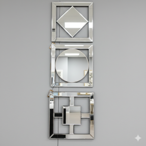 Three piece mirrors