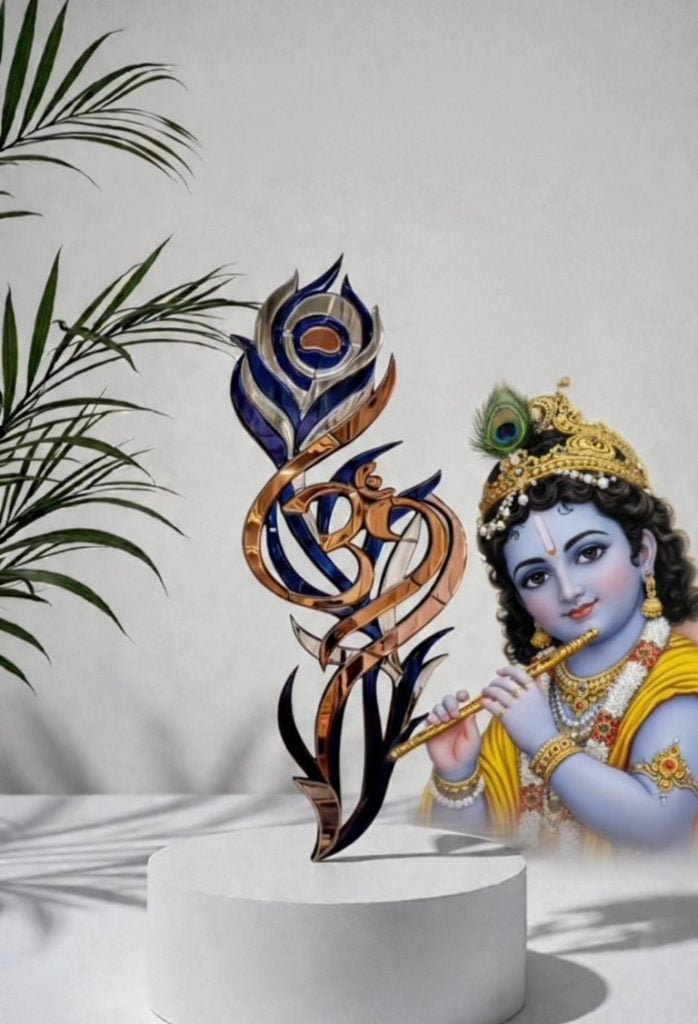 Krishna Glass Wall Arts
