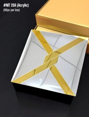 Silver golden line mosaic tile