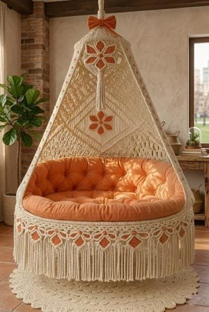 Macrame swing chair