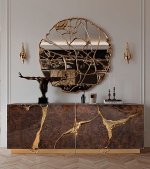 Walnut Lapiaz Sideboard