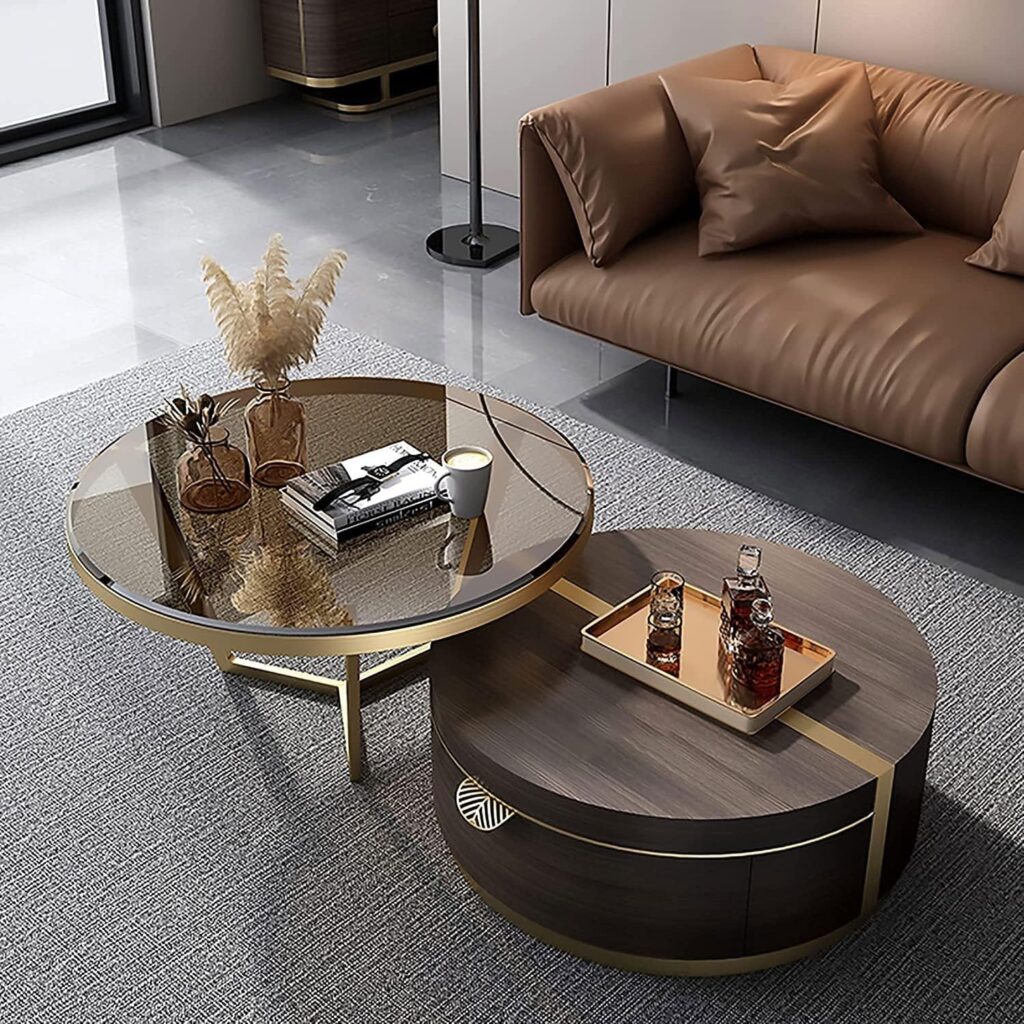 Brown nesting tables