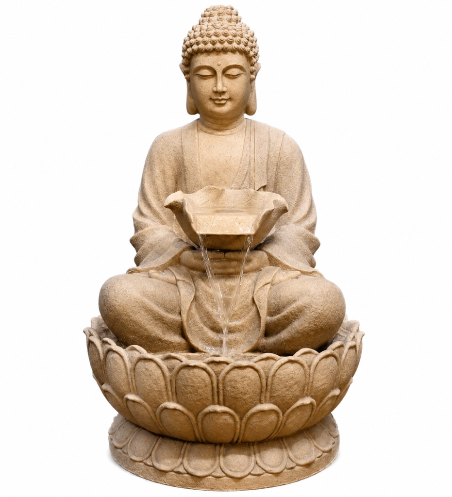 Bowl Buddha fountain 2 five feet buddha fountain