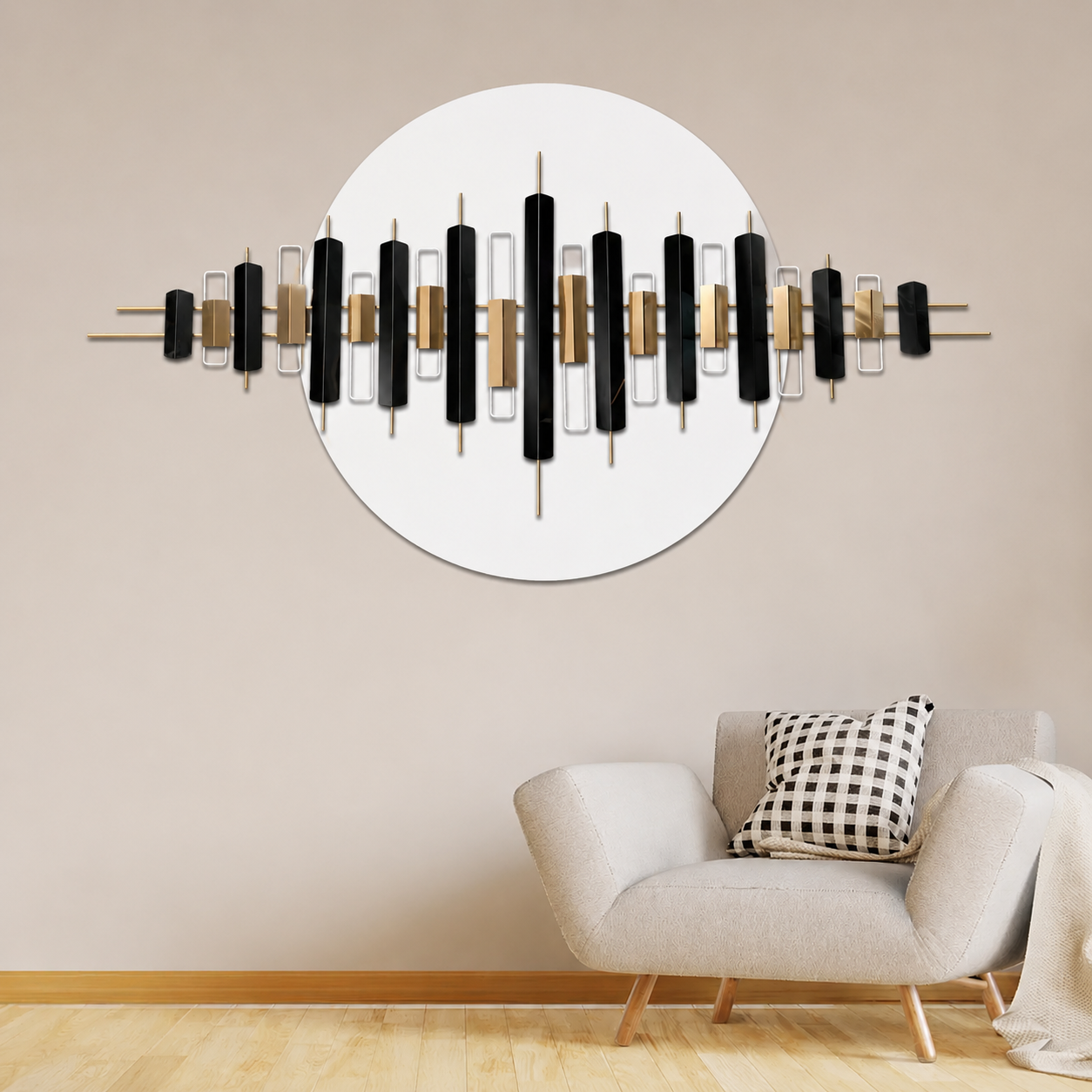Golden Circles metal wall decor 4 circle metal wall decor