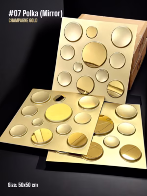 golden mirror wall tiles