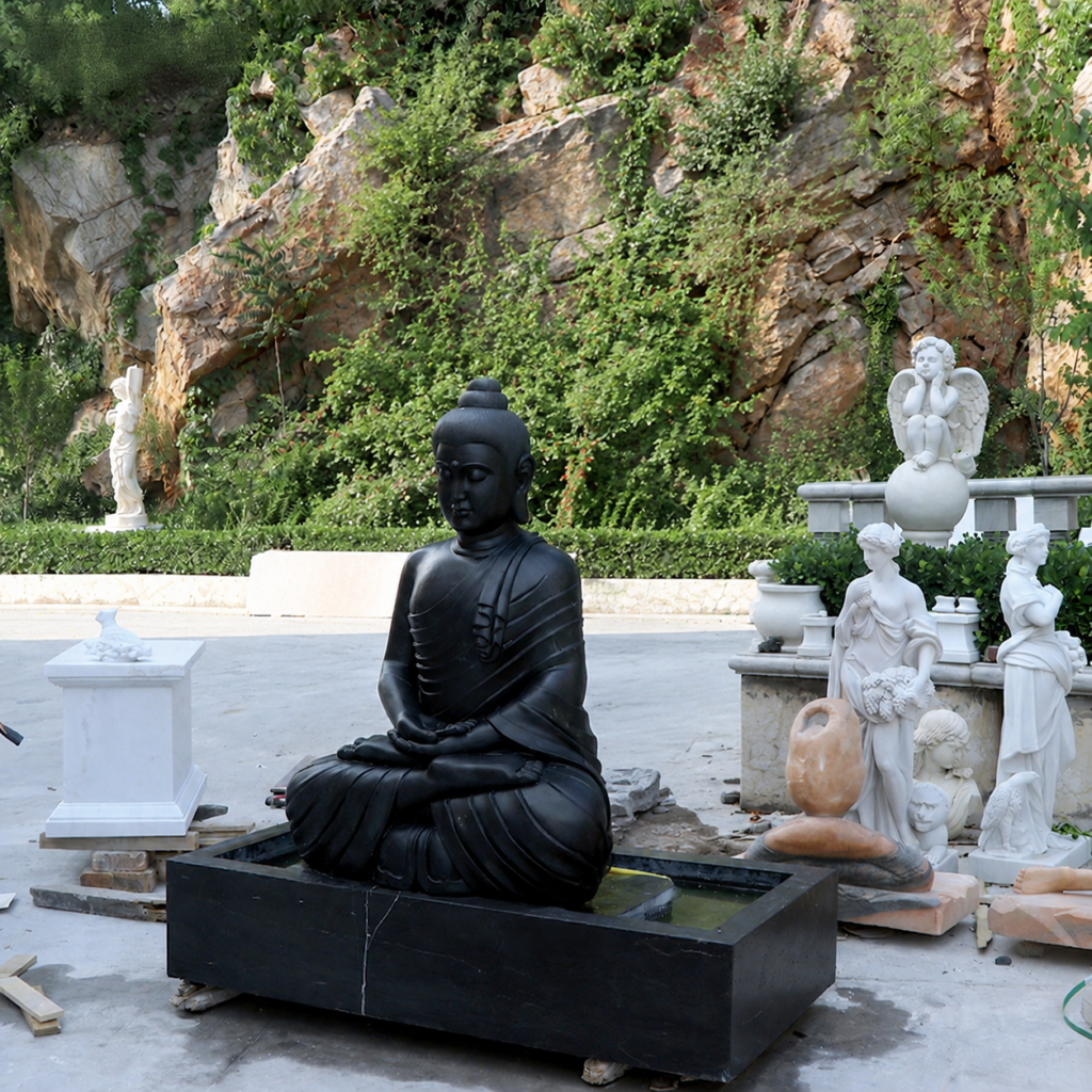 Stone Buddha 4 India stone Buddha