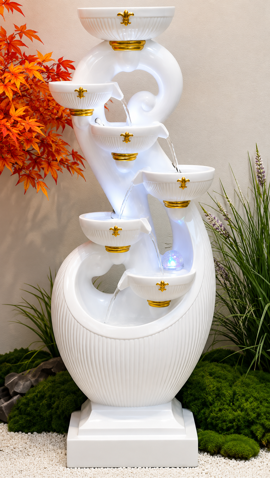 Flower water fountain