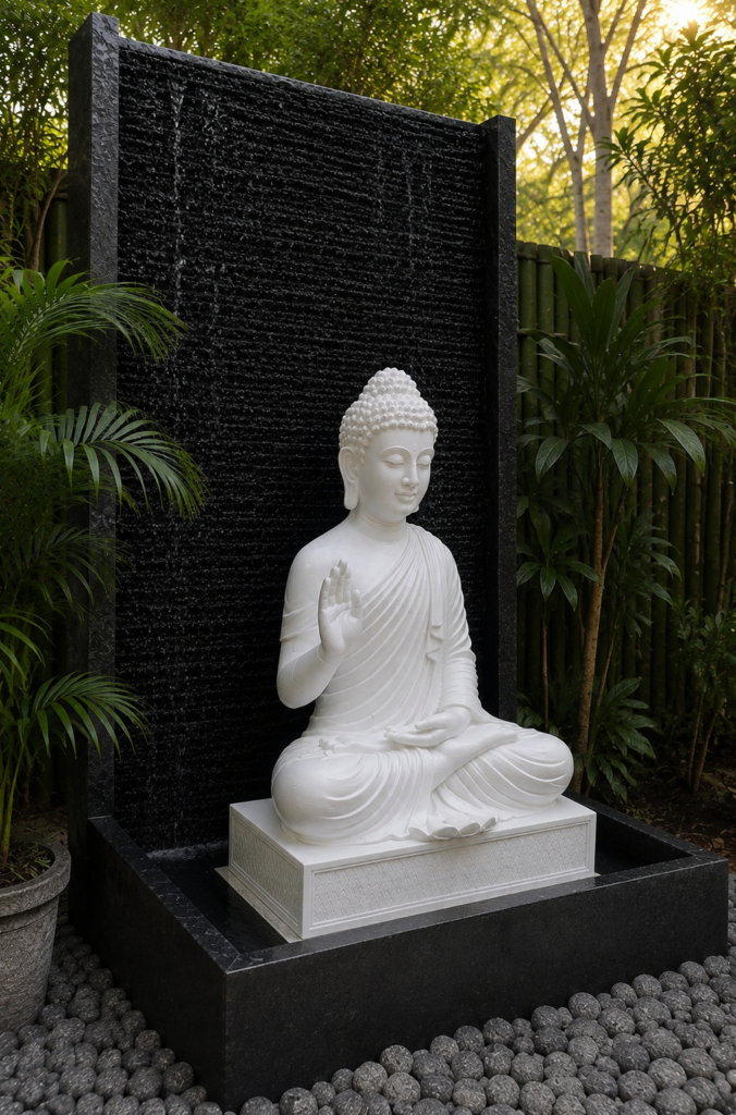 fountain and buddha 4 feet