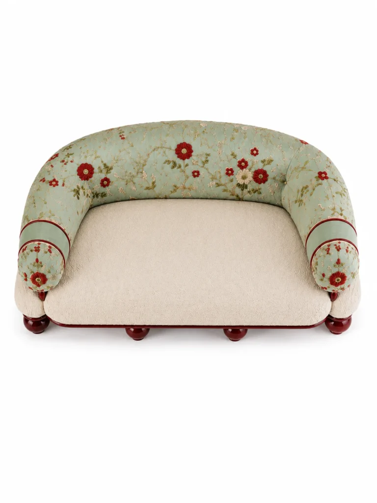 Mughal embroidered sofa 4 Embroidered sofa India