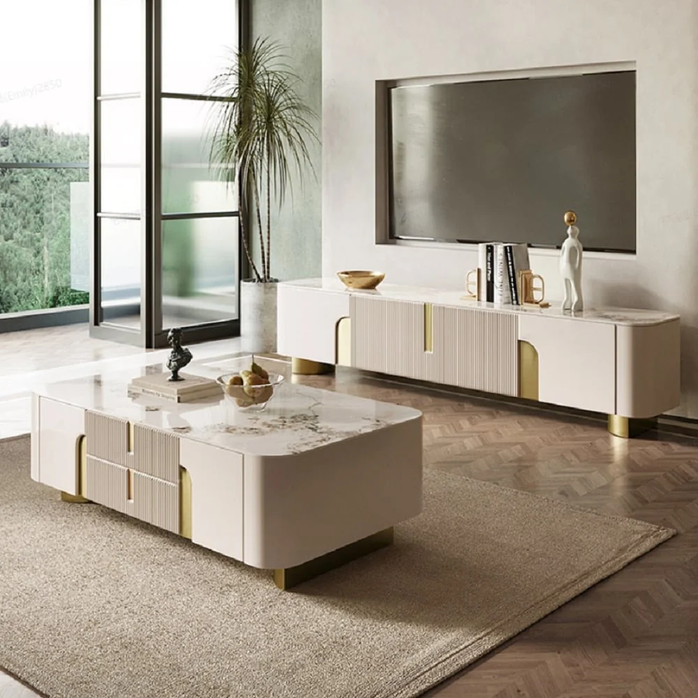 Luxury Marble Tv stand 4 Luxury Marble Tv stand console
