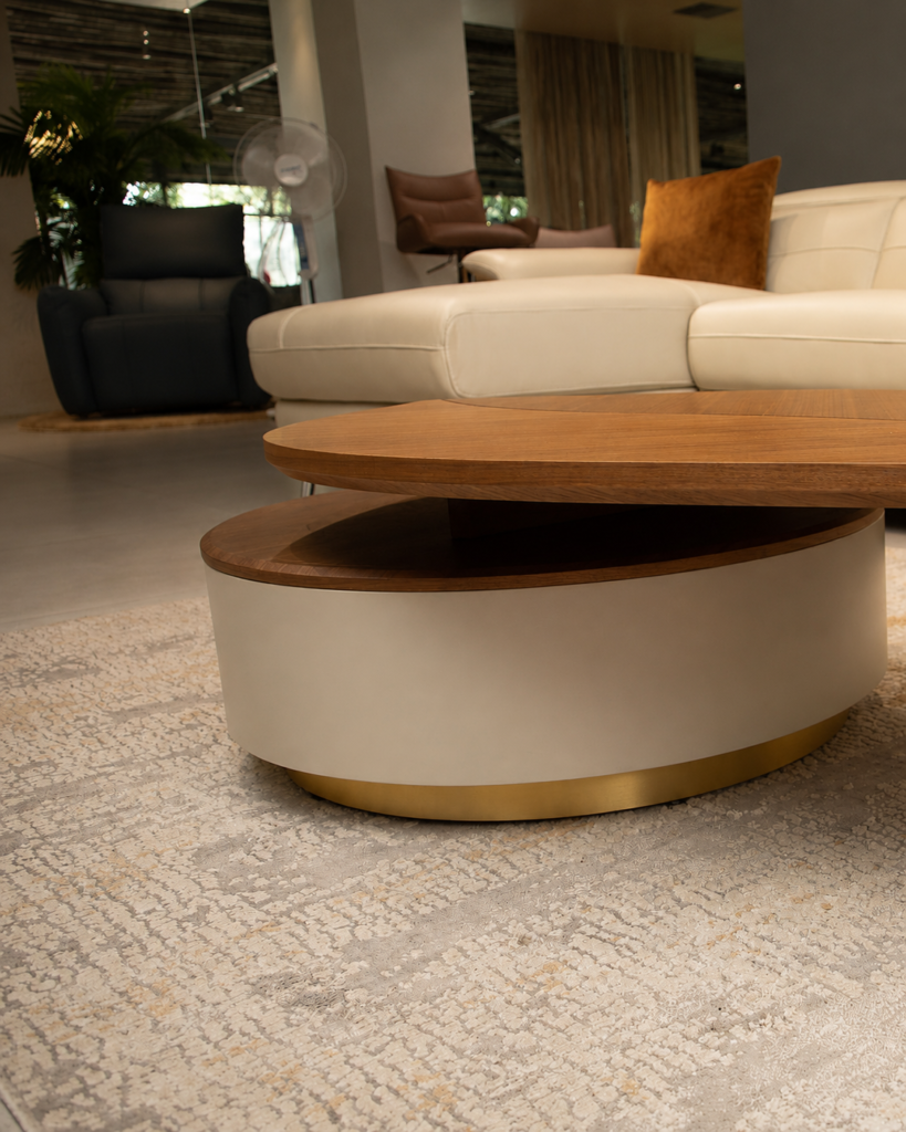 India golden leaf coffee table