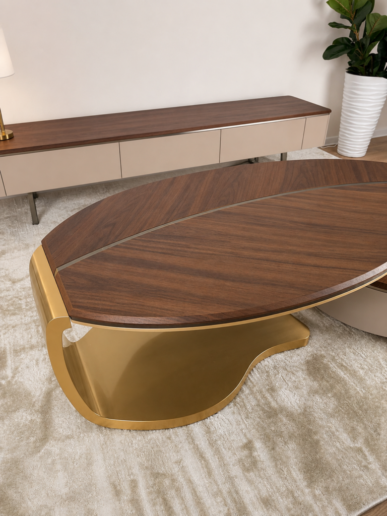 India gold leaf coffee table