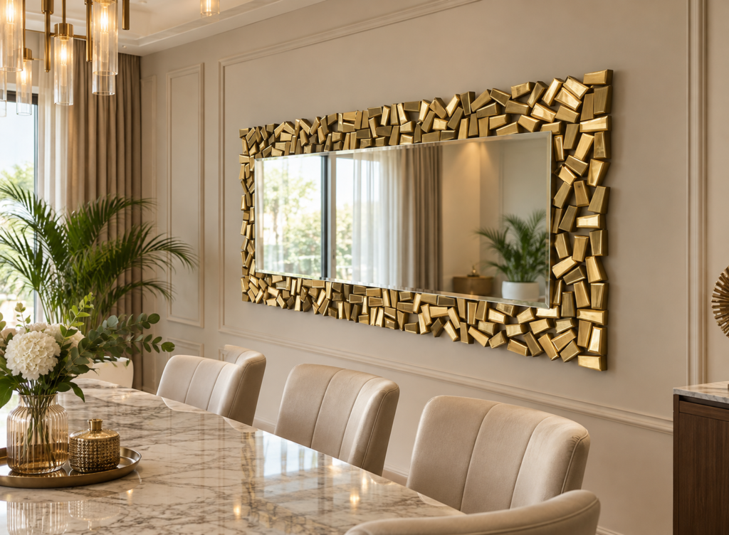 Accent gold mirror