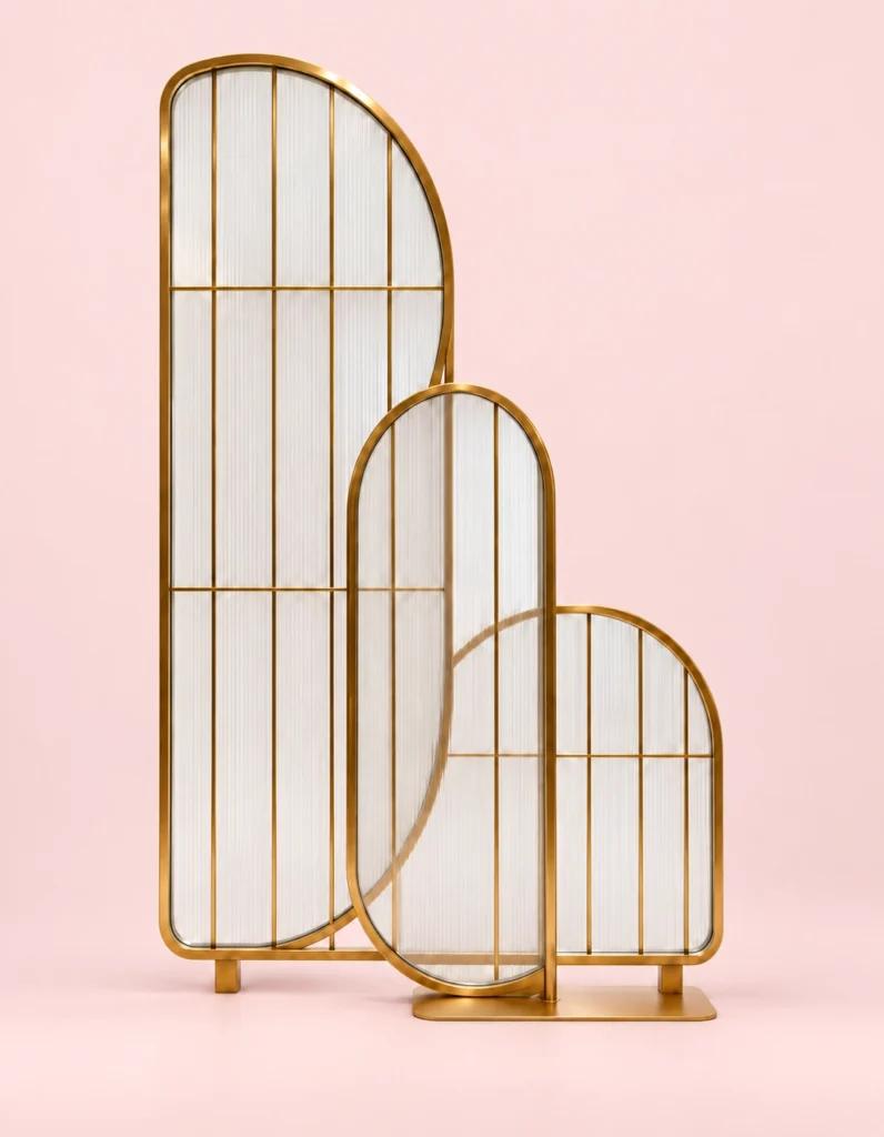 Modern PVD Glass Partition 3 ss pvd partitions India